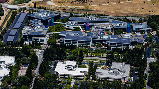 La sede di Google a Mountain View, in California, nel 2016