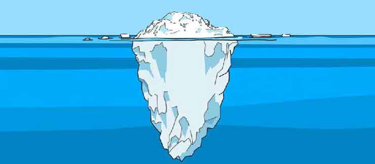vedi solo la punta di un iceberg nei siti web Viasetti