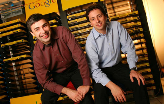 Larry Page e  Sergey Brin, i fondatori di Google